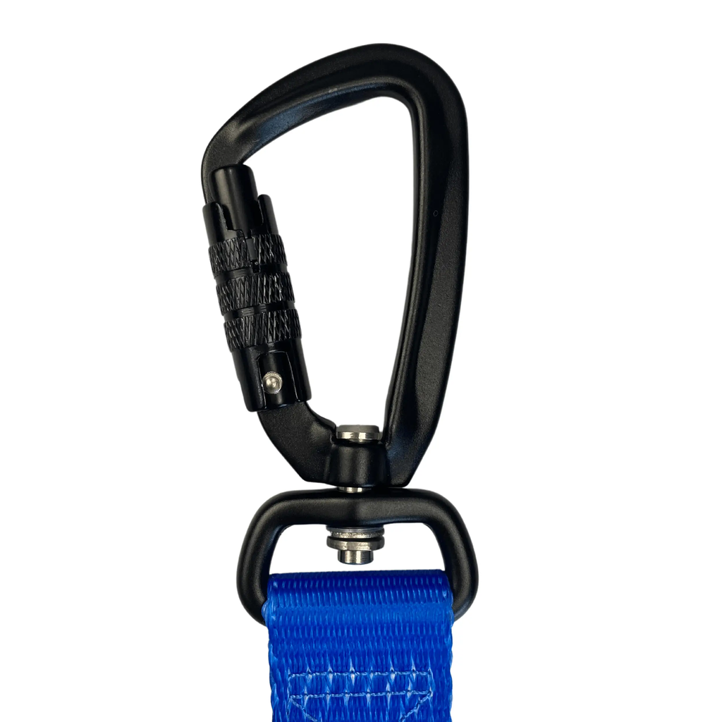 Maximum Comfort Carabiner Dog Lead - Blue