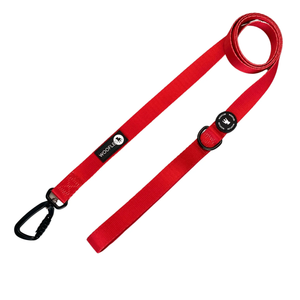 Maximum Comfort Carabiner Dog Lead - Red